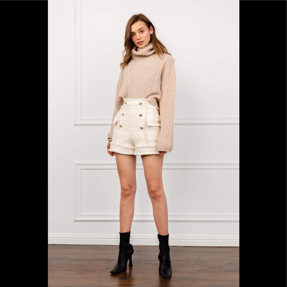 J.ING Tweed High-waisted shorts